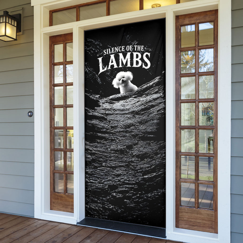 A Little Lamb in the Killer Silence Cute Serial Dog Door Cover Pet Lover