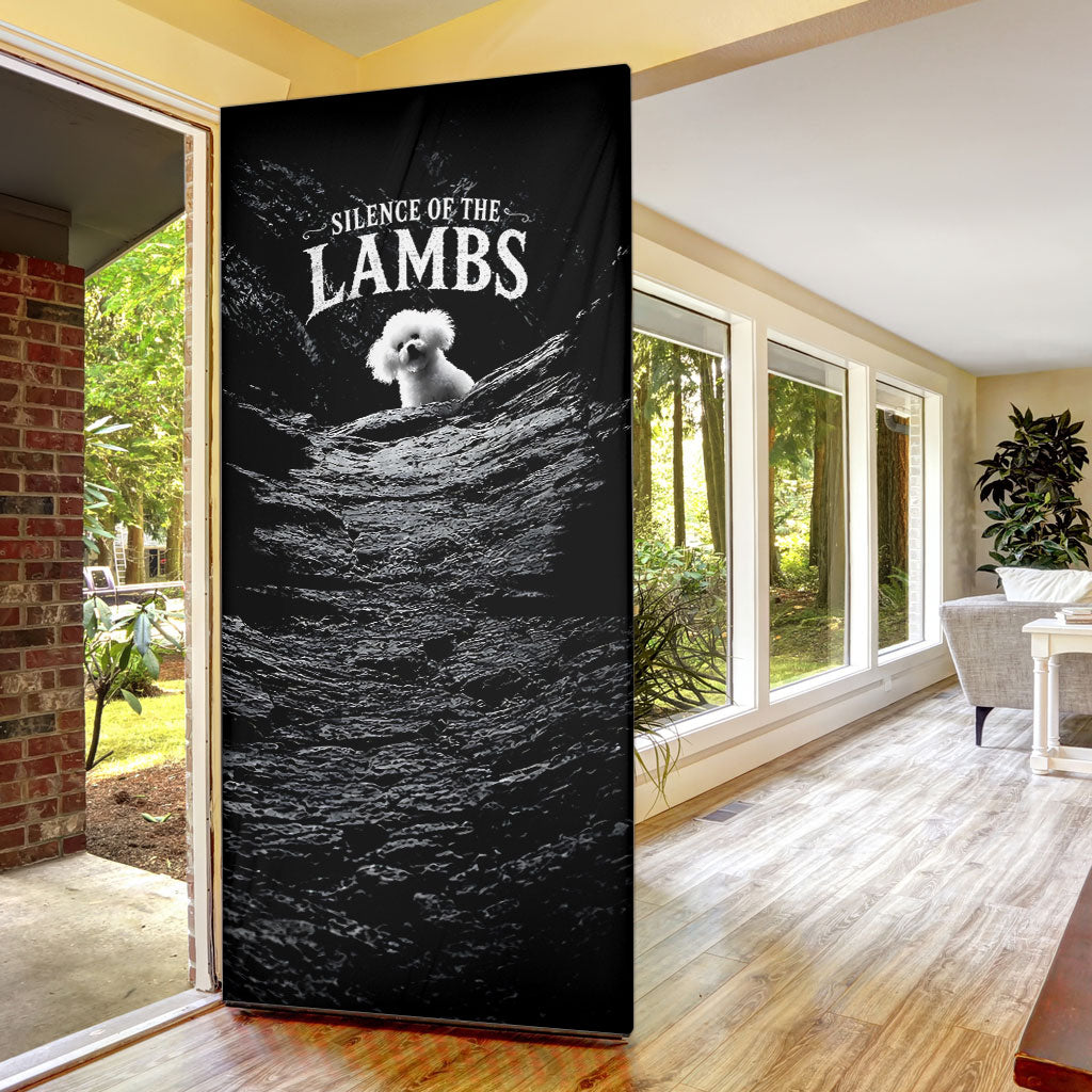 A Little Lamb in the Killer Silence Cute Serial Dog Door Cover Pet Lover