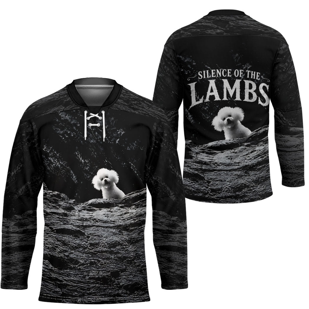 A Little Lamb in the Killer Silence Cute Serial Dog Hockey Jersey Pet Lover