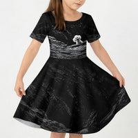 A Little Lamb in the Killer Silence Cute Serial Dog Kid Short Sleeve Dress Pet Lover