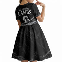 A Little Lamb in the Killer Silence Cute Serial Dog Kid Short Sleeve Dress Pet Lover