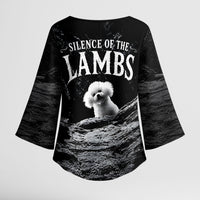 A Little Lamb in the Killer Silence Cute Serial Dog Kimono Sleeve Blouse Pet Lover