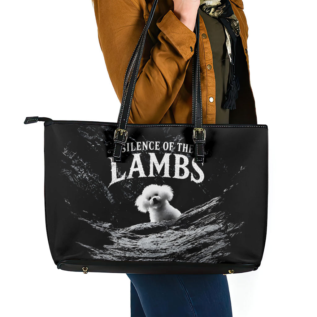 A Little Lamb in the Killer Silence Cute Serial Dog Leather Tote Bag Pet Lover