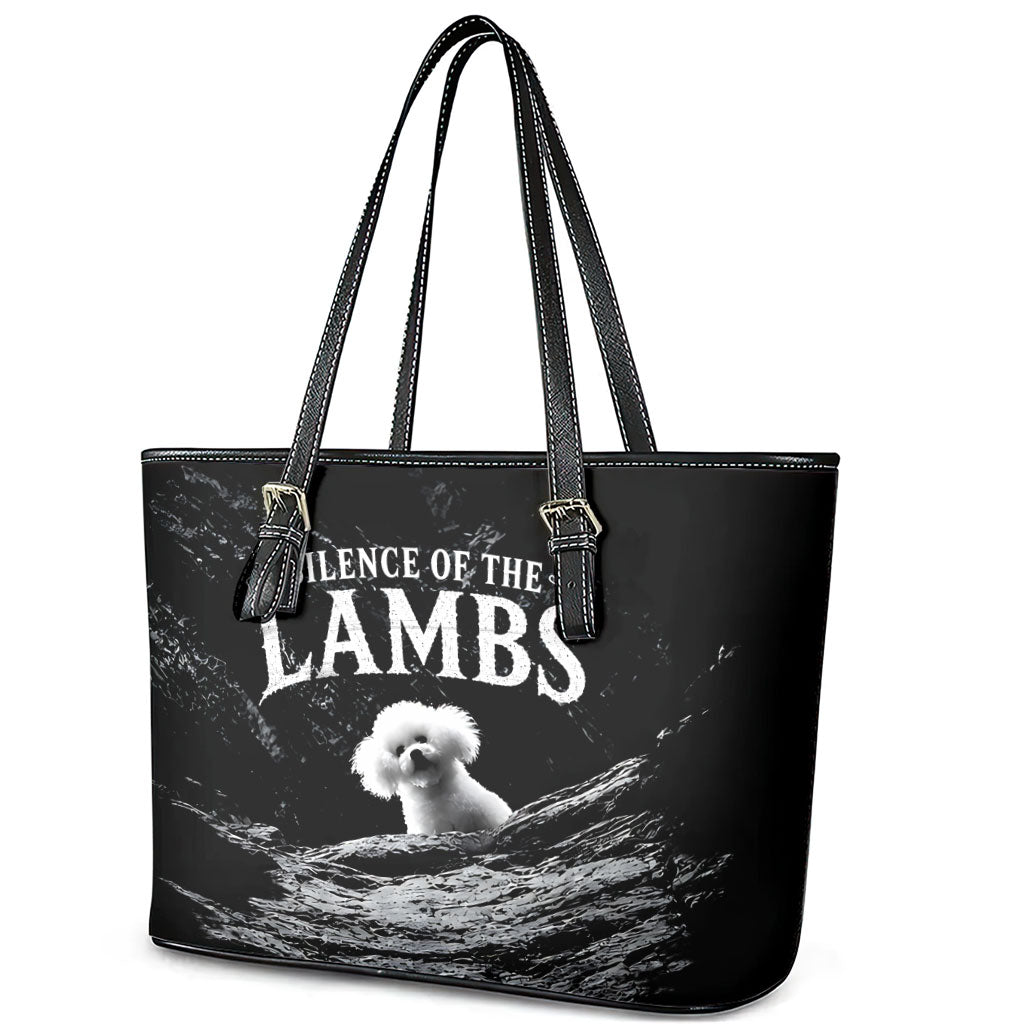 A Little Lamb in the Killer Silence Cute Serial Dog Leather Tote Bag Pet Lover