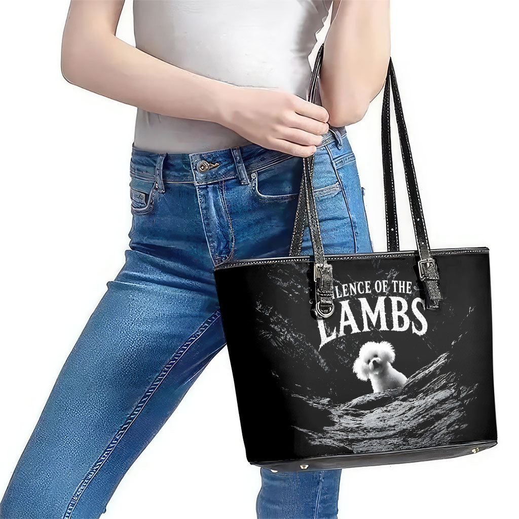 A Little Lamb in the Killer Silence Cute Serial Dog Leather Tote Bag Pet Lover