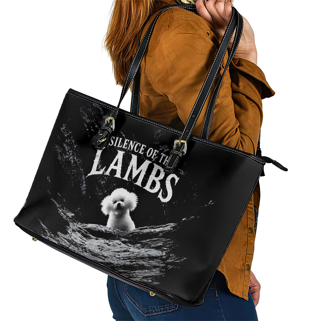 A Little Lamb in the Killer Silence Cute Serial Dog Leather Tote Bag Pet Lover