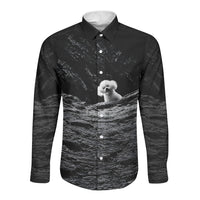A Little Lamb in the Killer Silence Cute Serial Dog Long Sleeve Button Shirt Pet Lover