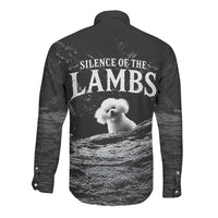 A Little Lamb in the Killer Silence Cute Serial Dog Long Sleeve Button Shirt Pet Lover