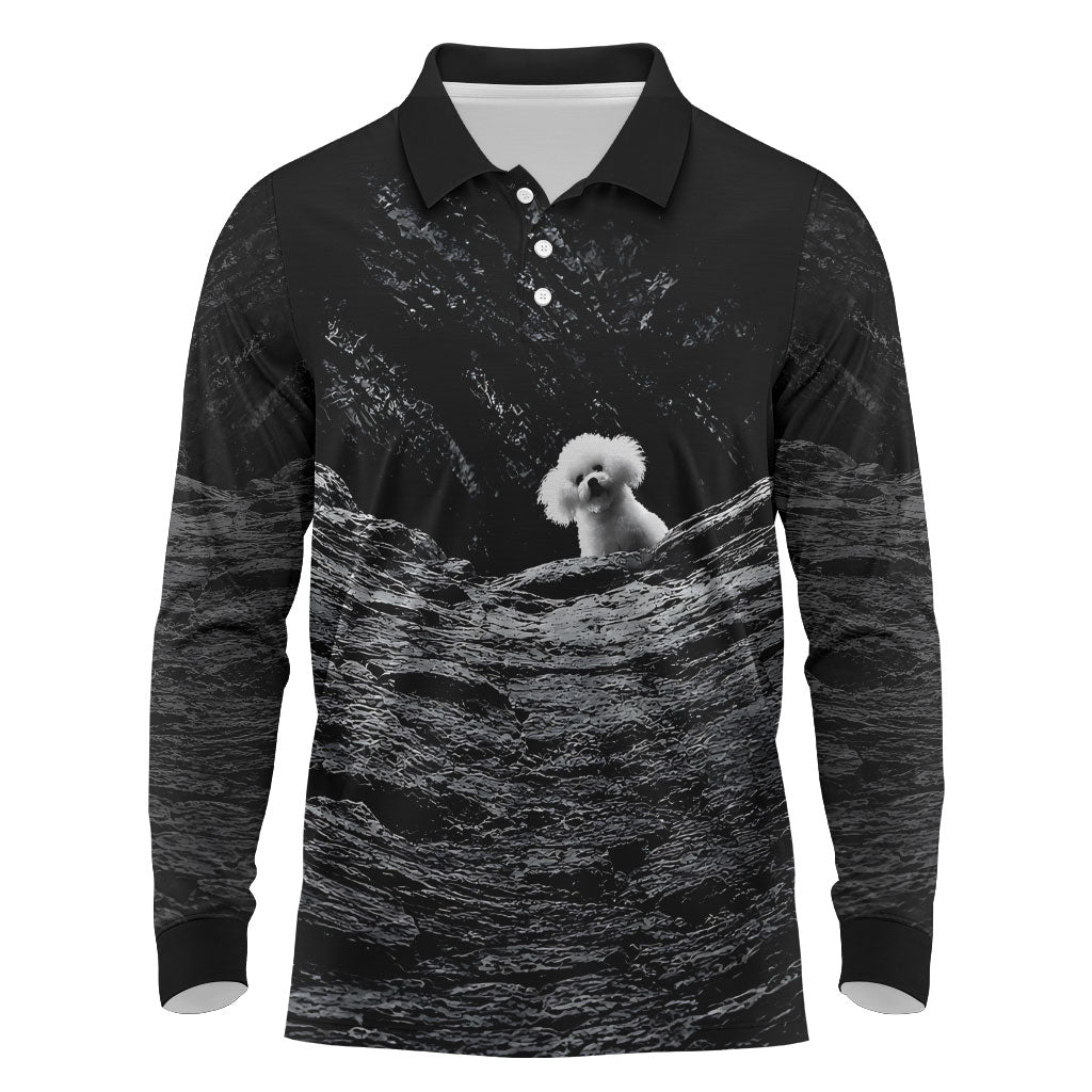 A Little Lamb in the Killer Silence Cute Serial Dog Long Sleeve Polo Shirt Pet Lover