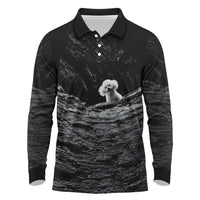 A Little Lamb in the Killer Silence Cute Serial Dog Long Sleeve Polo Shirt Pet Lover