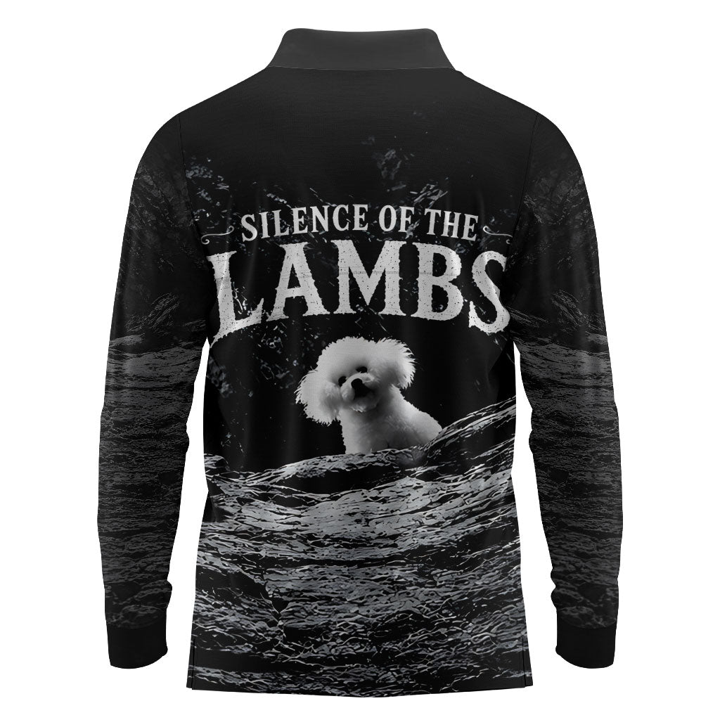 A Little Lamb in the Killer Silence Cute Serial Dog Long Sleeve Polo Shirt Pet Lover