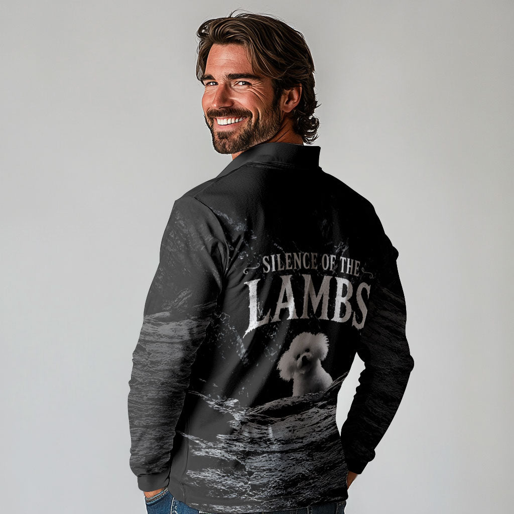 A Little Lamb in the Killer Silence Cute Serial Dog Long Sleeve Polo Shirt Pet Lover