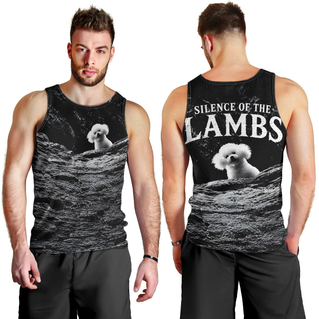 A Little Lamb in the Killer Silence Cute Serial Dog Men Tank Top Pet Lover