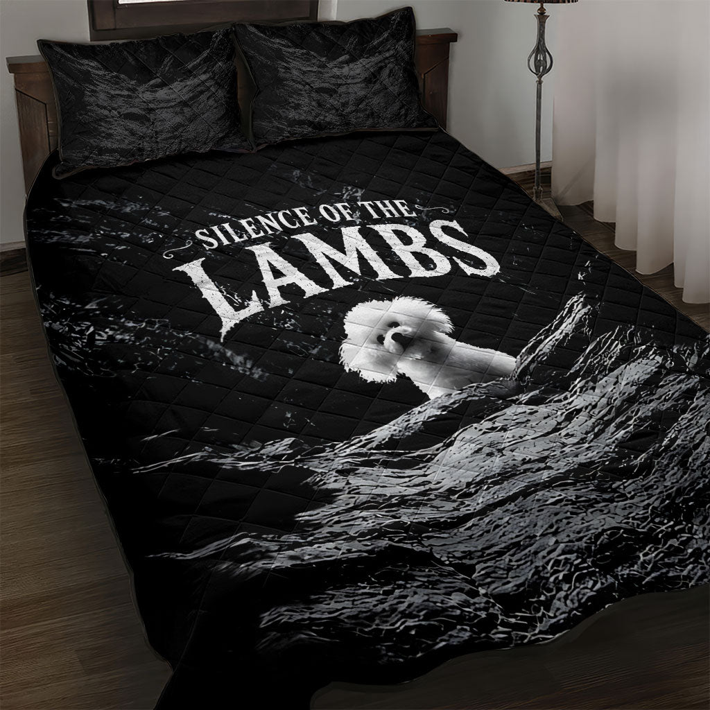A Little Lamb in the Killer Silence Cute Serial Dog Quilt Bed Set Pet Lover