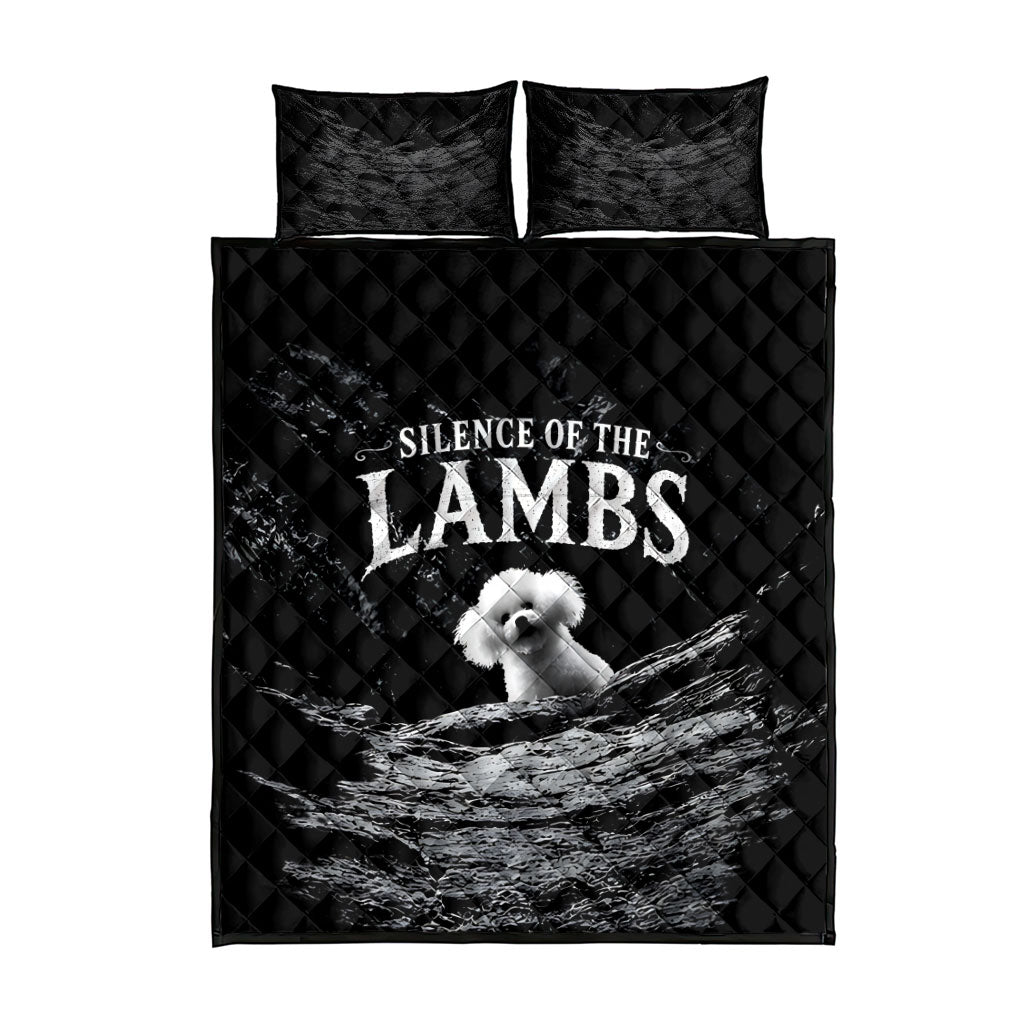 A Little Lamb in the Killer Silence Cute Serial Dog Quilt Bed Set Pet Lover
