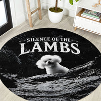 A Little Lamb in the Killer Silence Cute Serial Dog Round Carpet Pet Lover