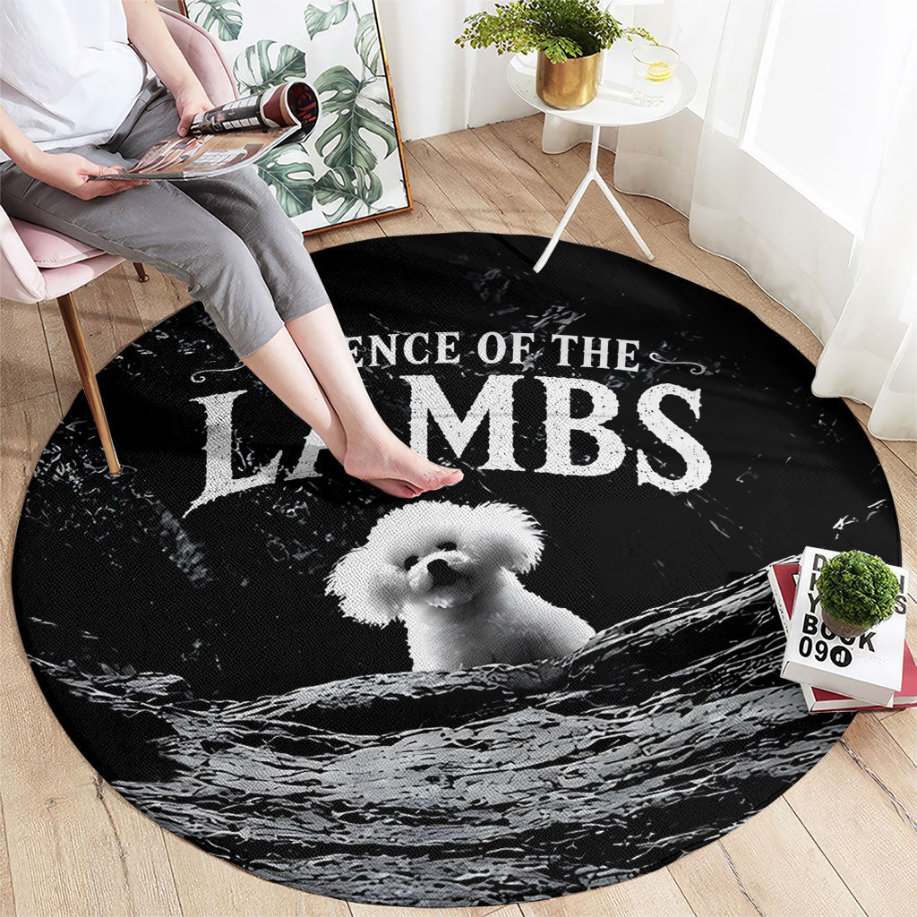 A Little Lamb in the Killer Silence Cute Serial Dog Round Carpet Pet Lover