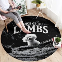 A Little Lamb in the Killer Silence Cute Serial Dog Round Carpet Pet Lover