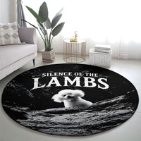 A Little Lamb in the Killer Silence Cute Serial Dog Round Carpet Pet Lover