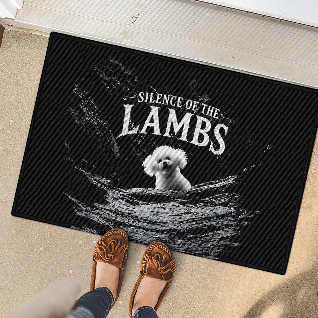 A Little Lamb in the Killer Silence Cute Serial Dog Rubber Doormat Pet Lover