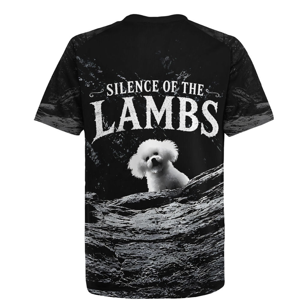 A Little Lamb in the Killer Silence Cute Serial Dog Rugby Jersey Pet Lover