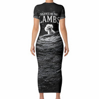 A Little Lamb in the Killer Silence Cute Serial Dog Short Sleeve Bodycon Dress Pet Lover