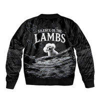 A Little Lamb in the Killer Silence Cute Serial Dog Sleeve Zip Bomber Jacket Pet Lover