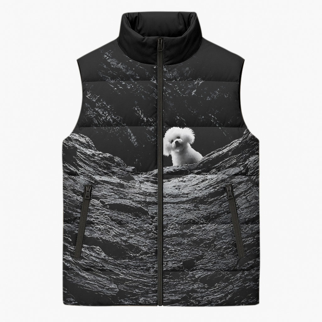 A Little Lamb in the Killer Silence Cute Serial Dog Sleeveless Puffer Jacket Pet Lover