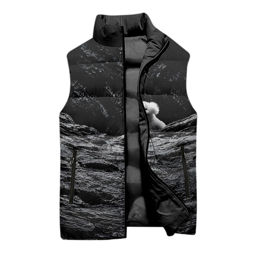 A Little Lamb in the Killer Silence Cute Serial Dog Sleeveless Puffer Jacket Pet Lover