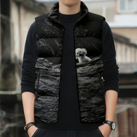 A Little Lamb in the Killer Silence Cute Serial Dog Sleeveless Puffer Jacket Pet Lover