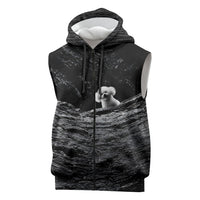 A Little Lamb in the Killer Silence Cute Serial Dog Sleeveless Zip Hoodie Pet Lover