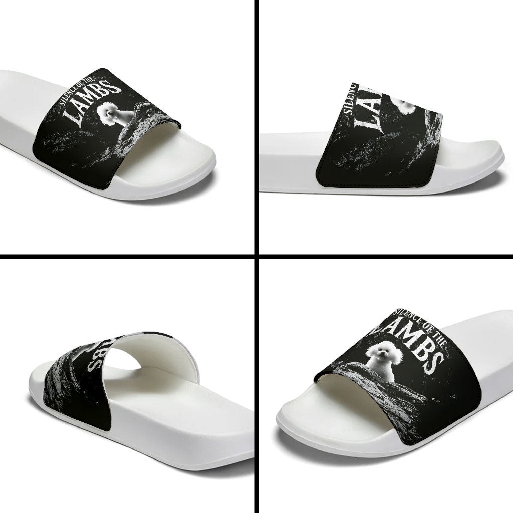 A Little Lamb in the Killer Silence Cute Serial Dog Slide Sandals Pet Lover