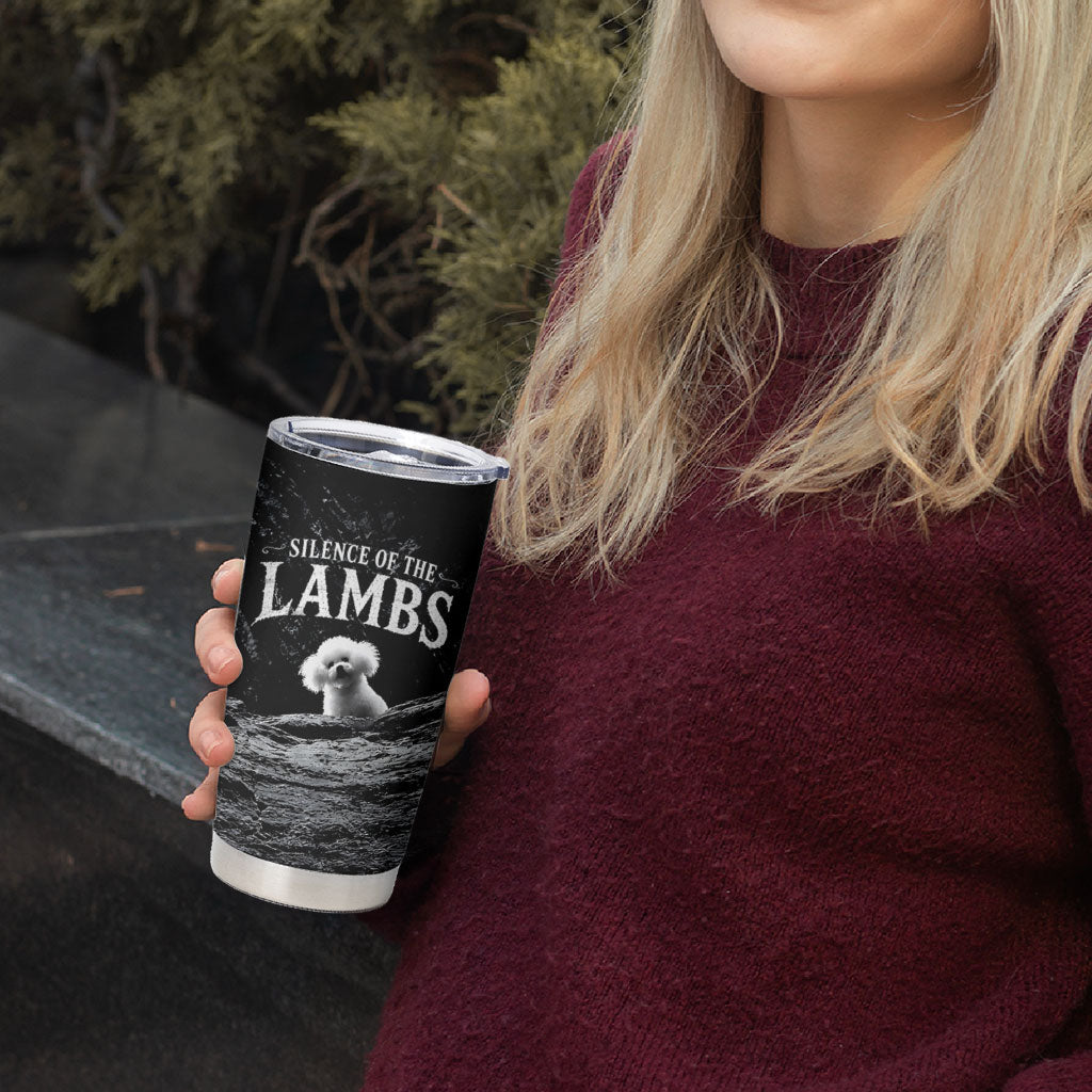 A Little Lamb in the Killer Silence Cute Serial Dog Tumbler Cup Pet Lover