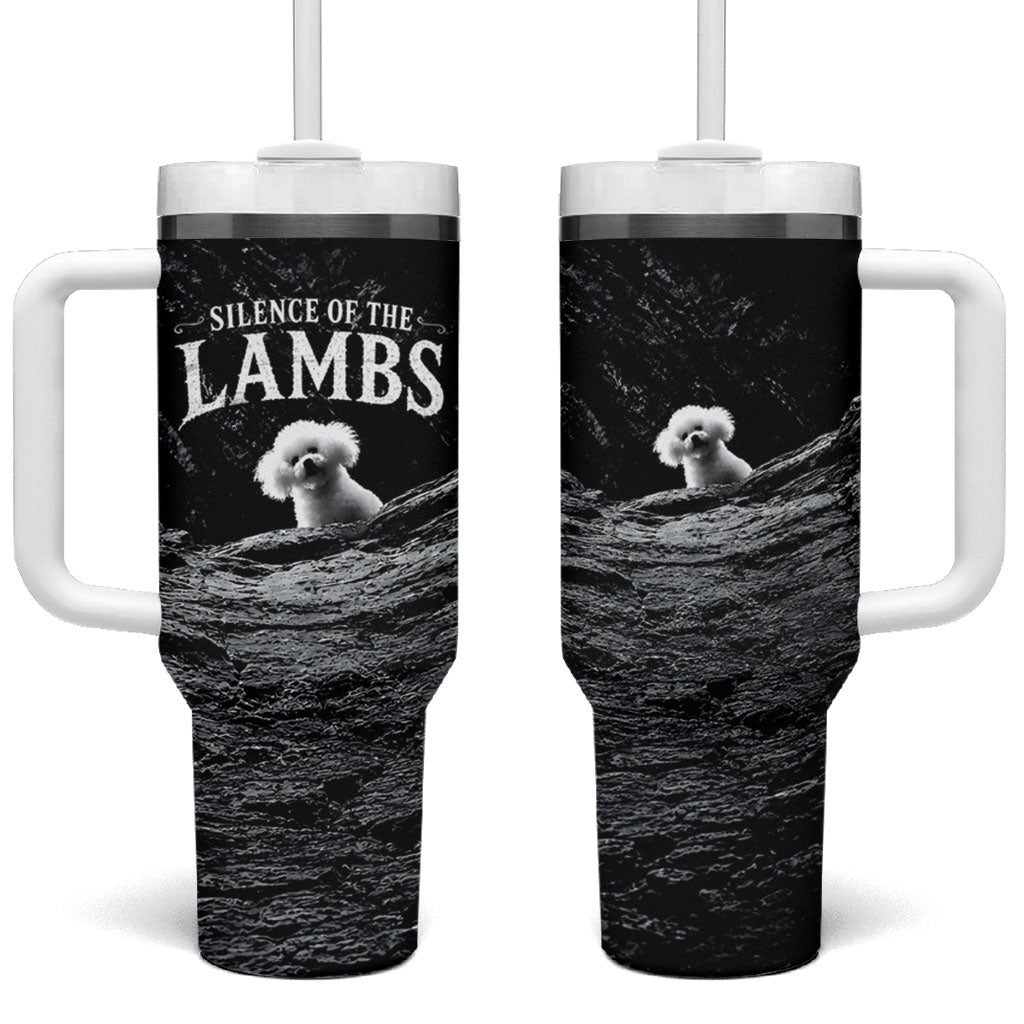 A Little Lamb in the Killer Silence Cute Serial Dog Tumbler With Handle Pet Lover