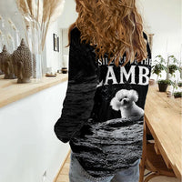 A Little Lamb in the Killer Silence Cute Serial Dog Women Casual Shirt Pet Lover