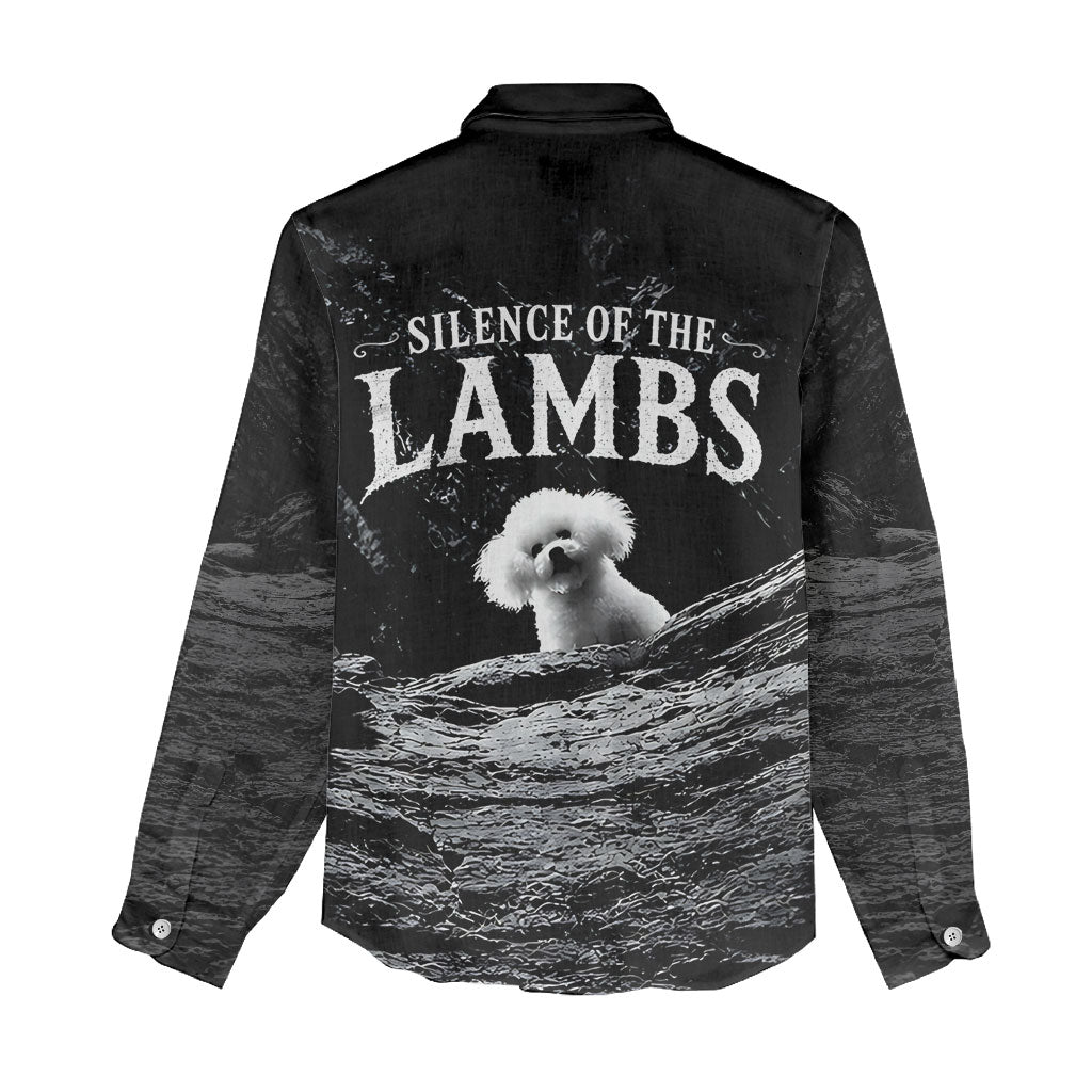 A Little Lamb in the Killer Silence Cute Serial Dog Women Casual Shirt Pet Lover