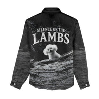 A Little Lamb in the Killer Silence Cute Serial Dog Women Casual Shirt Pet Lover