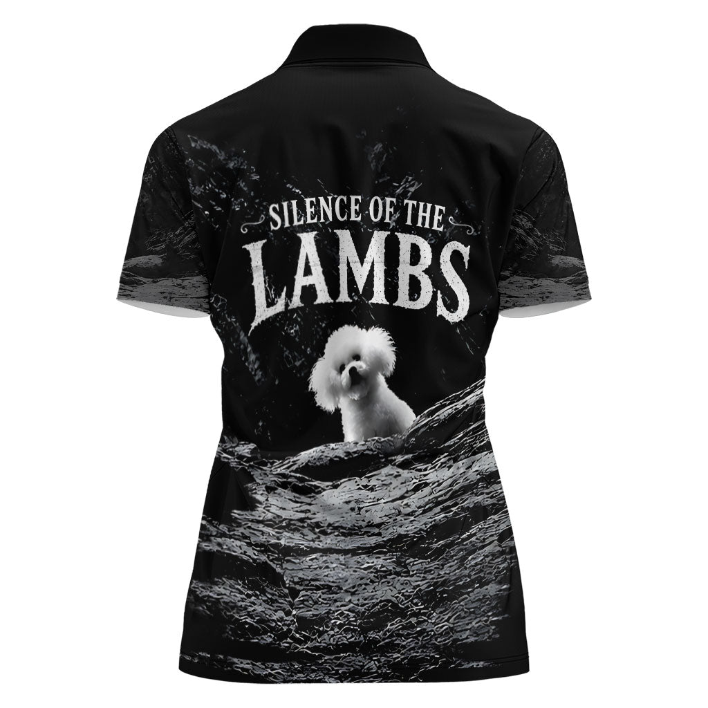 A Little Lamb in the Killer Silence Cute Serial Dog Women Polo Shirt Pet Lover
