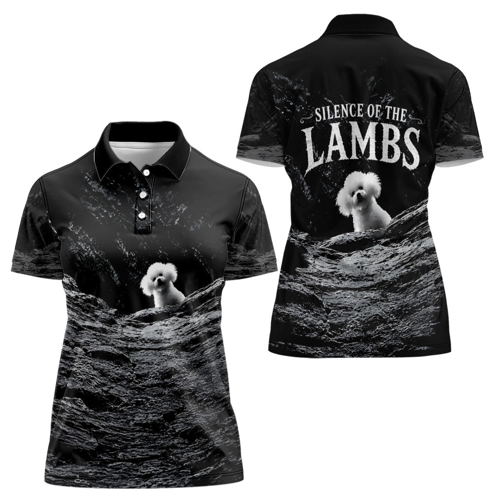 A Little Lamb in the Killer Silence Cute Serial Dog Women Polo Shirt Pet Lover