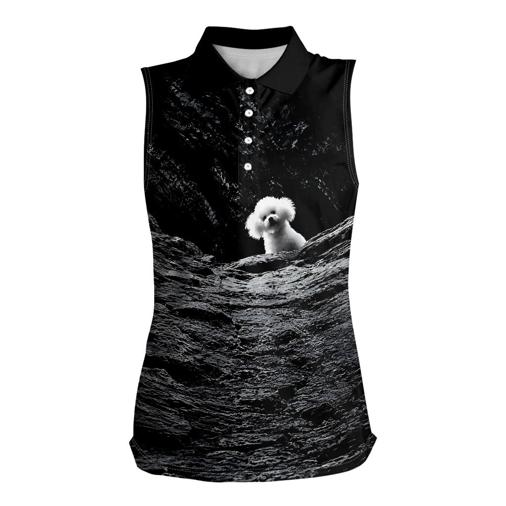 A Little Lamb in the Killer Silence Cute Serial Dog Women Sleeveless Polo Shirt Pet Lover