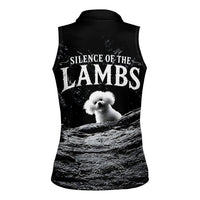 A Little Lamb in the Killer Silence Cute Serial Dog Women Sleeveless Polo Shirt Pet Lover