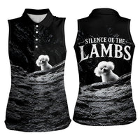 A Little Lamb in the Killer Silence Cute Serial Dog Women Sleeveless Polo Shirt Pet Lover