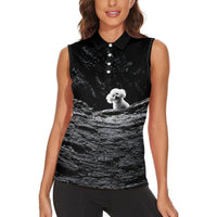 A Little Lamb in the Killer Silence Cute Serial Dog Women Sleeveless Polo Shirt Pet Lover