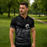A Little Lamb in the Killer Silence Cute Serial Dog Zipper Polo Shirt Pet Lover