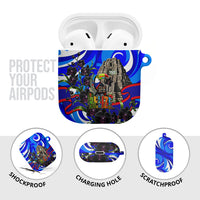 Belize Independence Day 1981 AirPods Case Toucan Mayan Pyramid Black Orchid Patriotic
