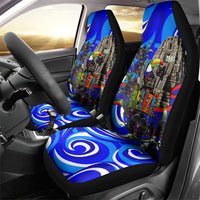 Belize Independence Day 1981 Car Seat Cover Toucan Mayan Pyramid Black Orchid Patriotic