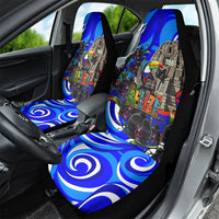 Belize Independence Day 1981 Car Seat Cover Toucan Mayan Pyramid Black Orchid Patriotic