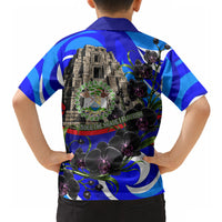 Belize Independence Day 1981 Hawaiian Shirt Toucan Mayan Pyramid Black Orchid Patriotic