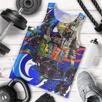 Belize Independence Day 1981 Men Tank Top Toucan Mayan Pyramid Black Orchid Patriotic