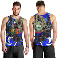 Belize Independence Day 1981 Men Tank Top Toucan Mayan Pyramid Black Orchid Patriotic